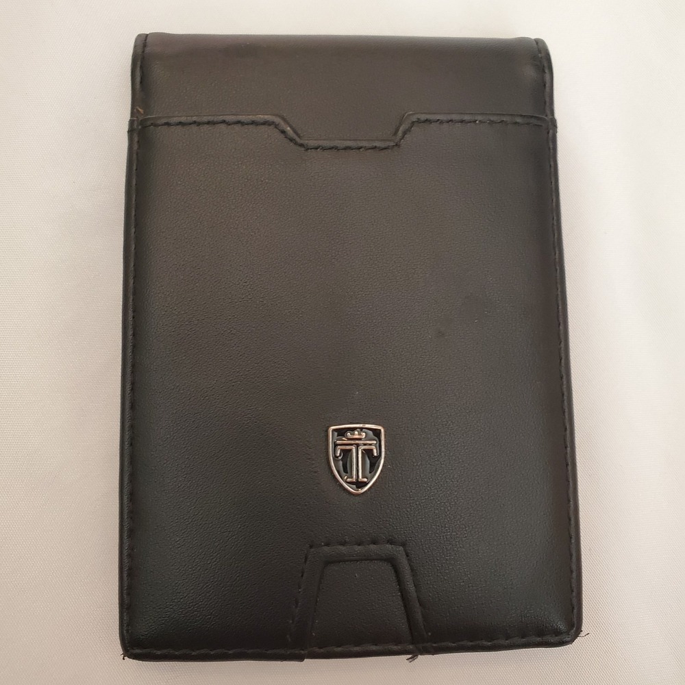 TRAVANDO Mens Slim Wallet with Money Clip‎ AUSTIN RFID Blocking Bifold Black